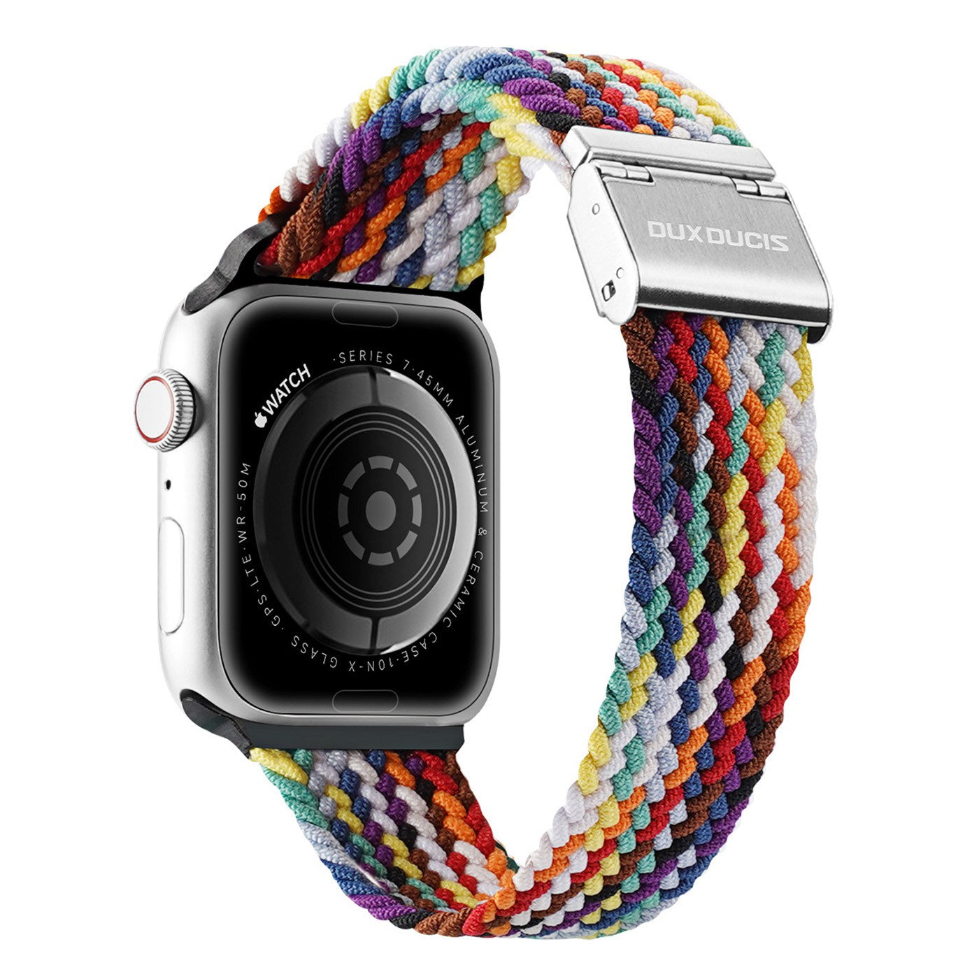 DUX DUCIS For Apple Watch Ultra 2 49mm Series 9 45mm SE (2023) 44mm Ultra 49mm 8 7 45mm 6 5 4 SE (2022) SE 44mm 3 2 1 42mm Watch Band Replacement Braided Nylon Elastic Wrist Strap