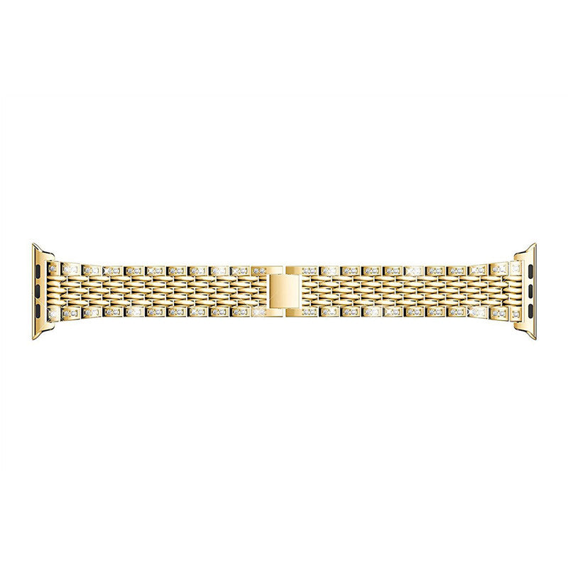 For Apple Watch Ultra 2 49mm Series 9 45mm SE (2023) 44mm Ultra 49mm 8 7 45mm 6 5 4 SE (2022) SE 44mm 3 2 1 42mm Metal Watch Band Rhinestone Decor Wrist Strap Replacement