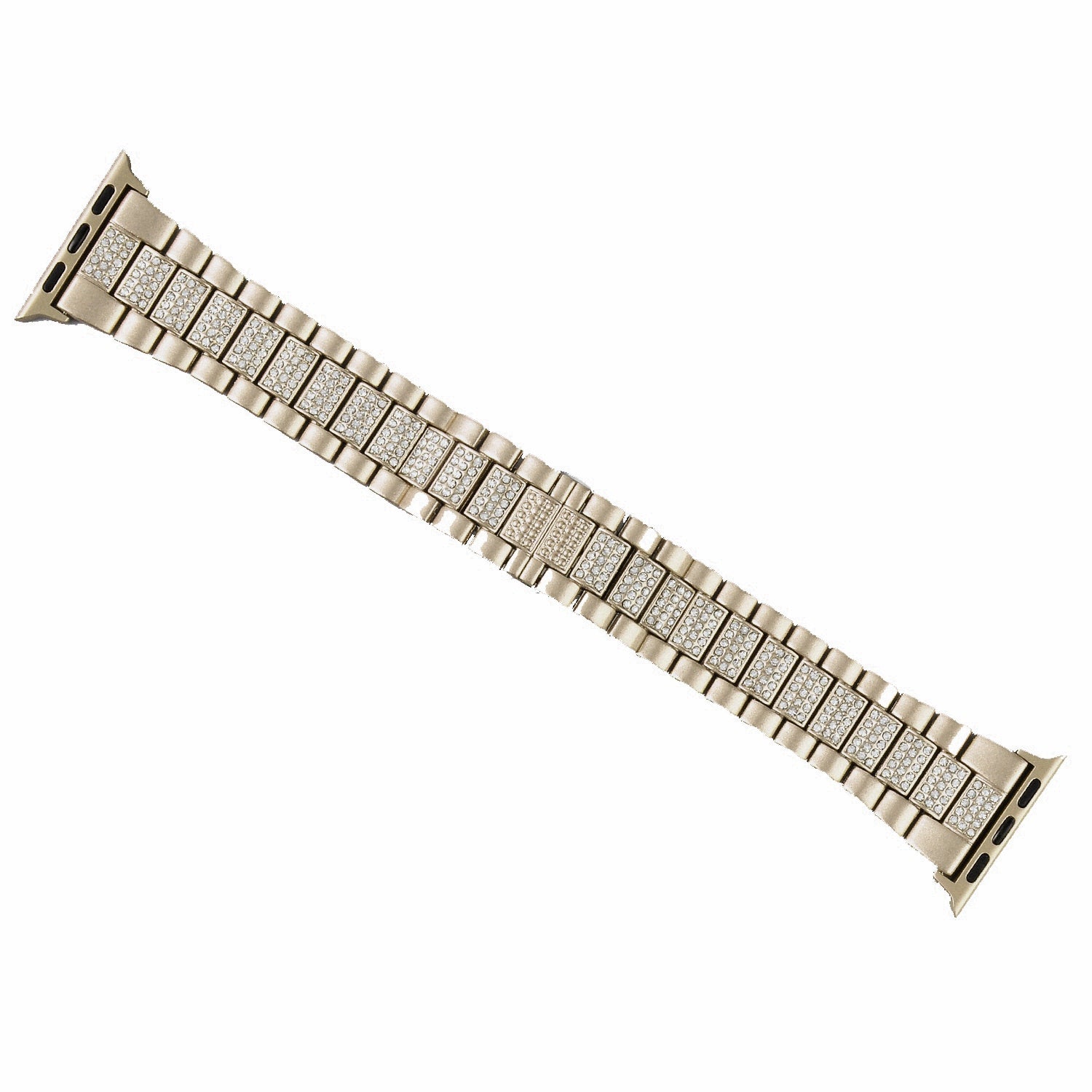 For Apple Watch Ultra 49mm Series 8 45mm 7 45mm SE SE (2022) 44mm Series 6 5 4 44mm Series 3 2 1 42mm Three Beads Metal Watch Band Bling Rhinestone Decor Bracelet
