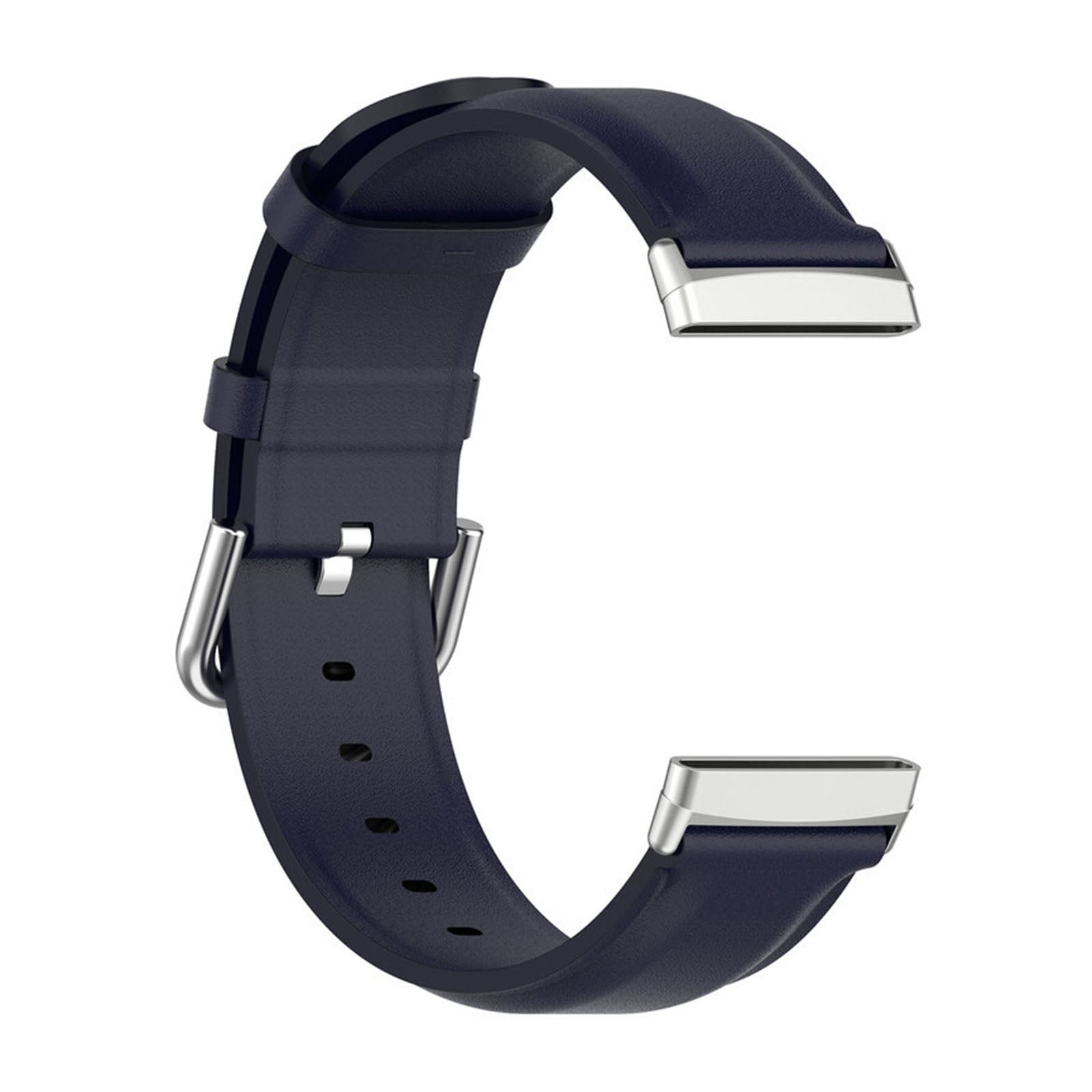 For Fitbit Versa 4 Sense 2 Watch Band Soft Genuine Leather Replacement Strap with Solid Buckle