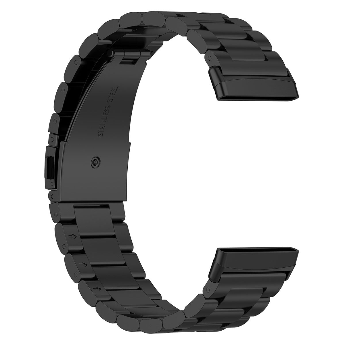 For Fitbit Versa 4 Sense 2 Three Beads Smart Watch Band Folding Buckle Metal Wrist Strap Replacement