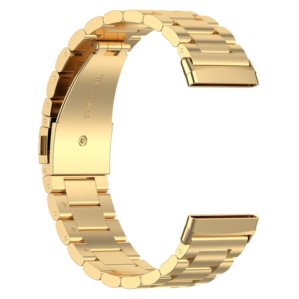 For Fitbit Versa 4 Sense 2 Three Beads Smart Watch Band Folding Buckle Metal Wrist Strap Replacement