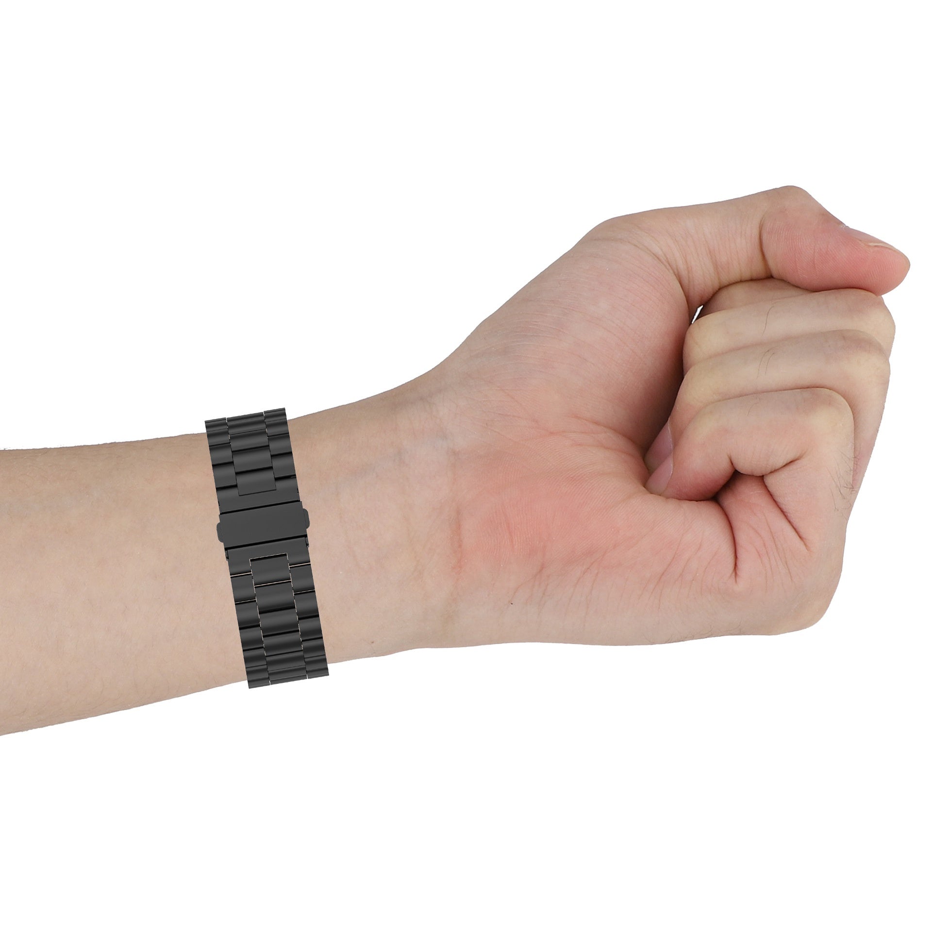 For Fitbit Versa 4 Sense 2 Three Beads Smart Watch Band Folding Buckle Metal Wrist Strap Replacement
