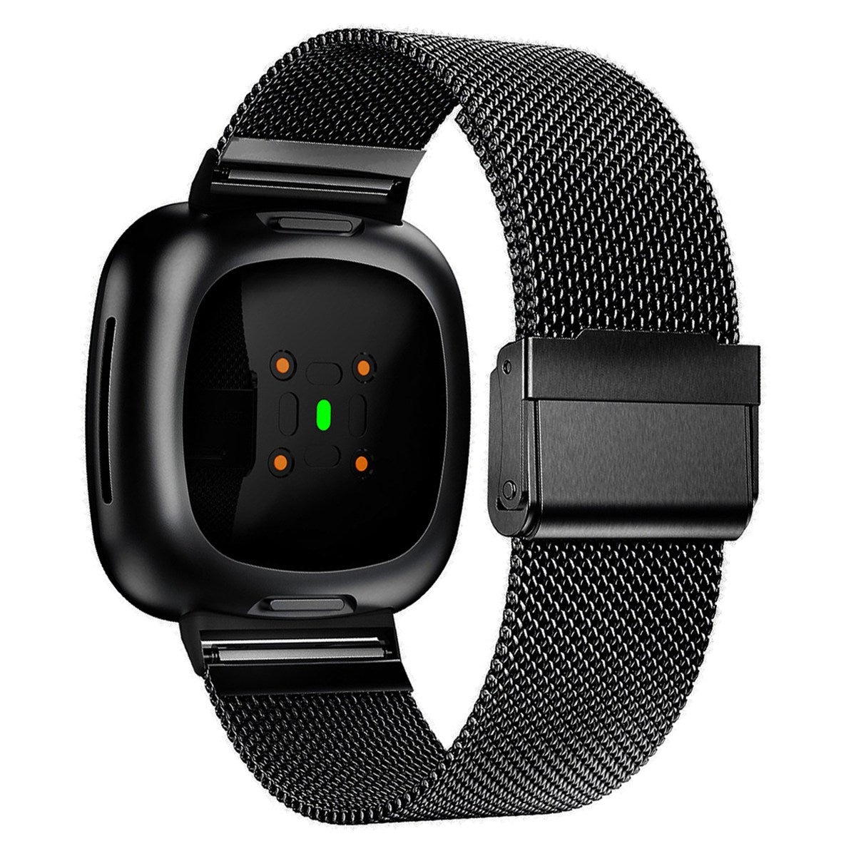 For Fitbit Versa 4 Sense 2 Adjustable Watch Strap Metal Replacement Watch Band with Buckle