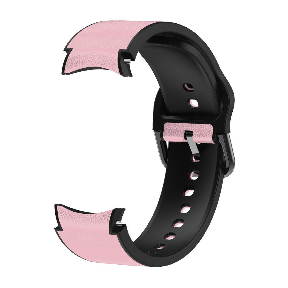 For Samsung Galaxy Watch6 40mm 44mm Watch6 Classic 43mm 47mm Watch 5 40mm 44mm 5 Pro 45mm Watch4 40mm 44mm Quick Release Watch Band Soft Leather Coated Silicone Adjustable Strap