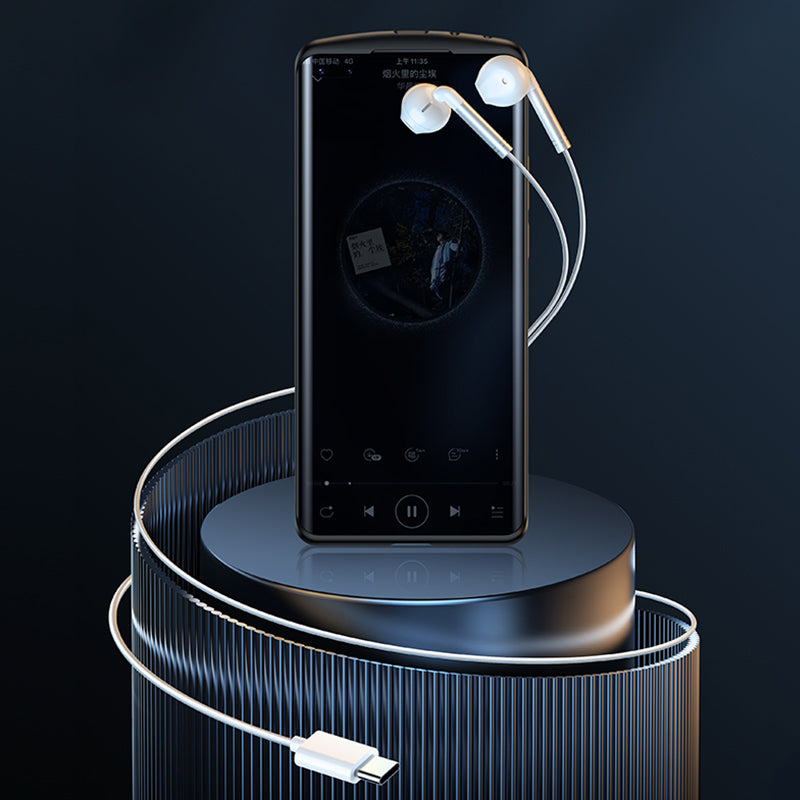 XUNDD 016 Type-C Wired Semi-in-ear Earphone Phone Tablet Laptop Music Headset with Wire Control Mic