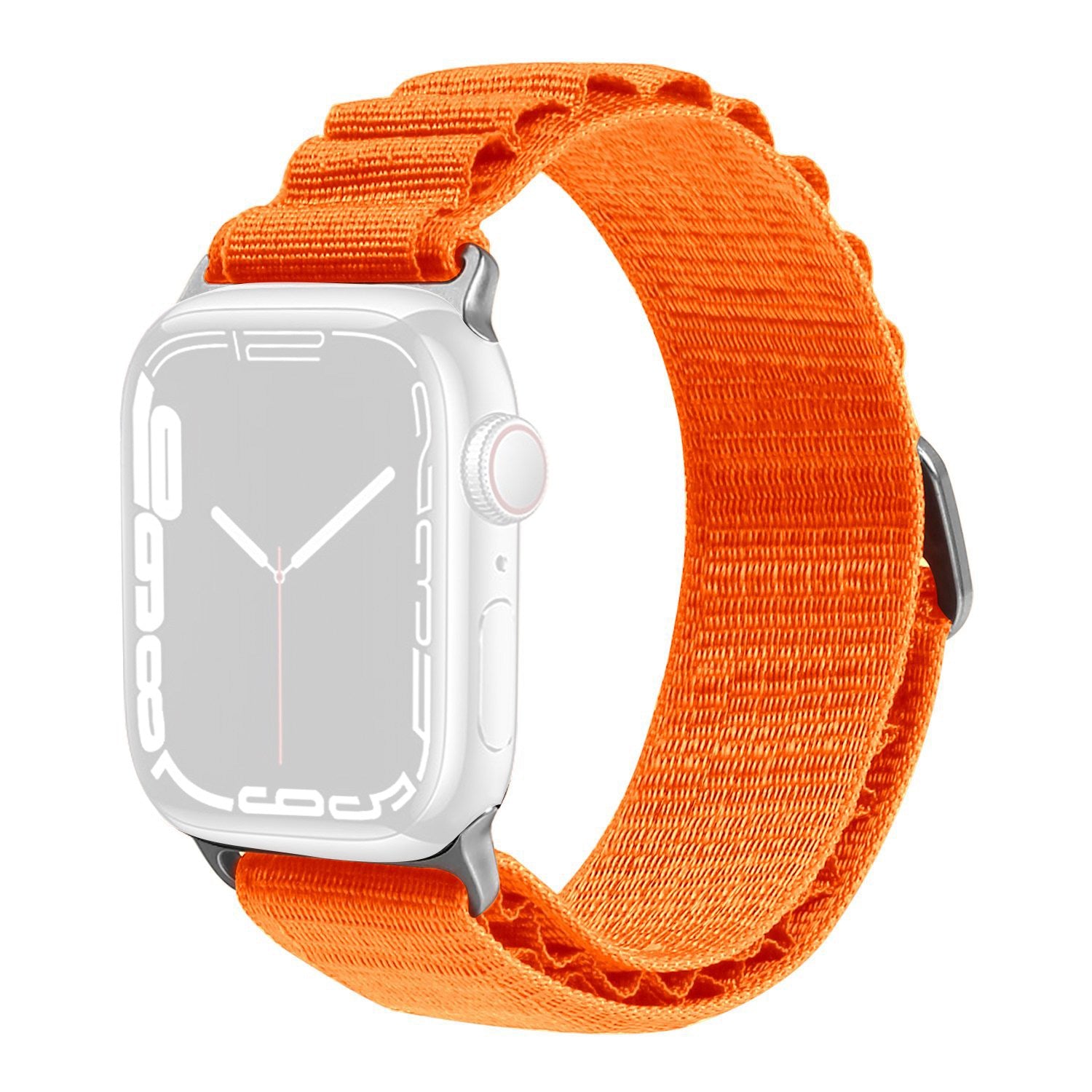 For Apple Watch Ultra 2 49mm Series 9 45mm SE (2023) 44mm Ultra 49mm 8 7 45mm 6 5 4 SE (2022) SE 44mm 3 2 1 42mm Braided Nylon Smart Watch Band Wrist Strap Replacement Size: M