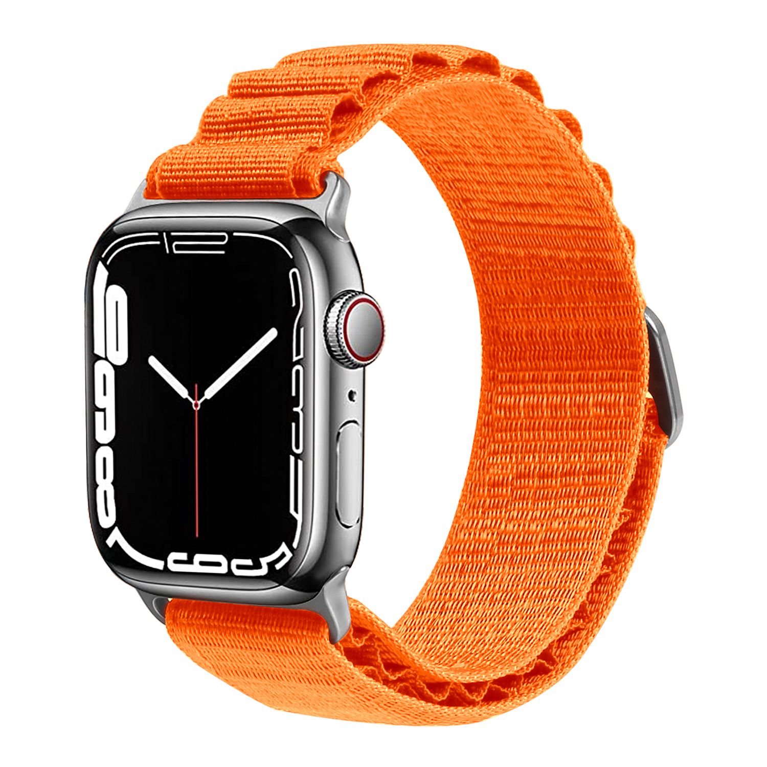 For Apple Watch Ultra 2 49mm Series 9 45mm SE (2023) 44mm Ultra 49mm 8 7 45mm 6 5 4 SE (2022) SE 44mm 3 2 1 42mm Braided Nylon Smart Watch Band Wrist Strap Replacement Size: M