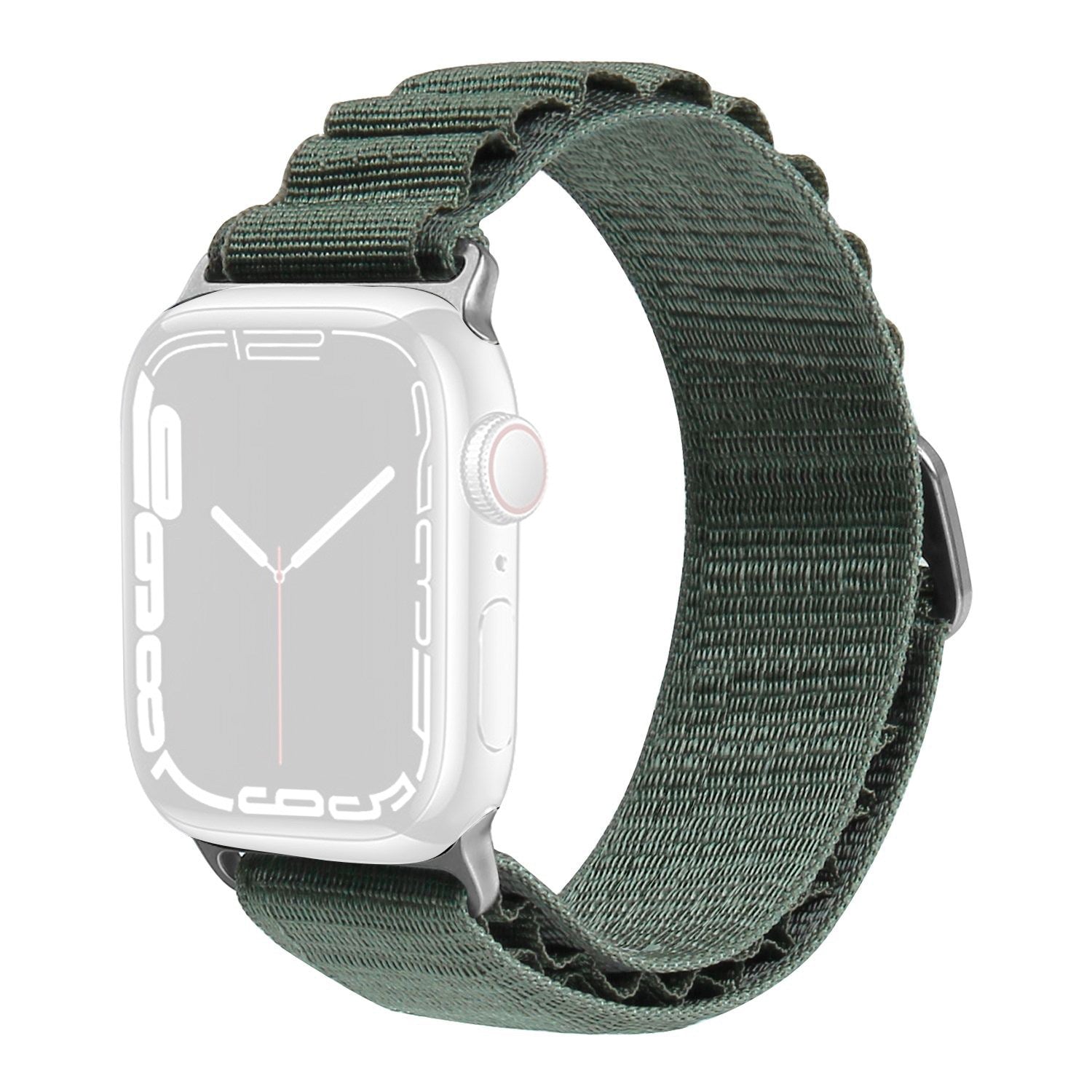 For Apple Watch Ultra 2 49mm Series 9 45mm SE (2023) 44mm Ultra 49mm 8 7 45mm 6 5 4 SE (2022) SE 44mm 3 2 1 42mm Braided Nylon Smart Watch Band Wrist Strap Replacement Size: M