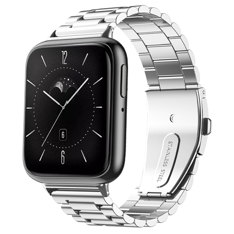 For Oppo Watch 3 Three Beads Smart Watch Band Replacement Metal Wrist Strap with Folding Clasp