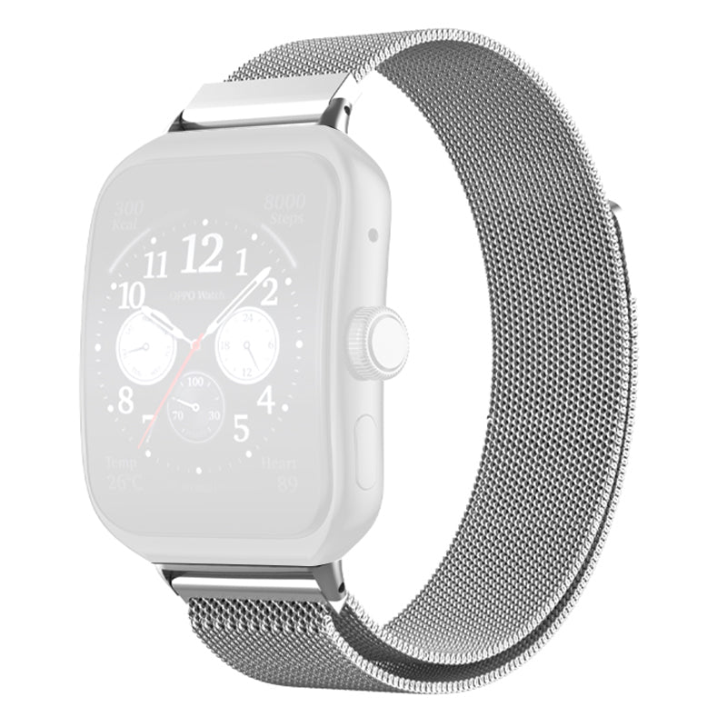 For Oppo Watch 3 Pro Milanese Mesh Smart Watch Strap Metal Wrist Band Replacement