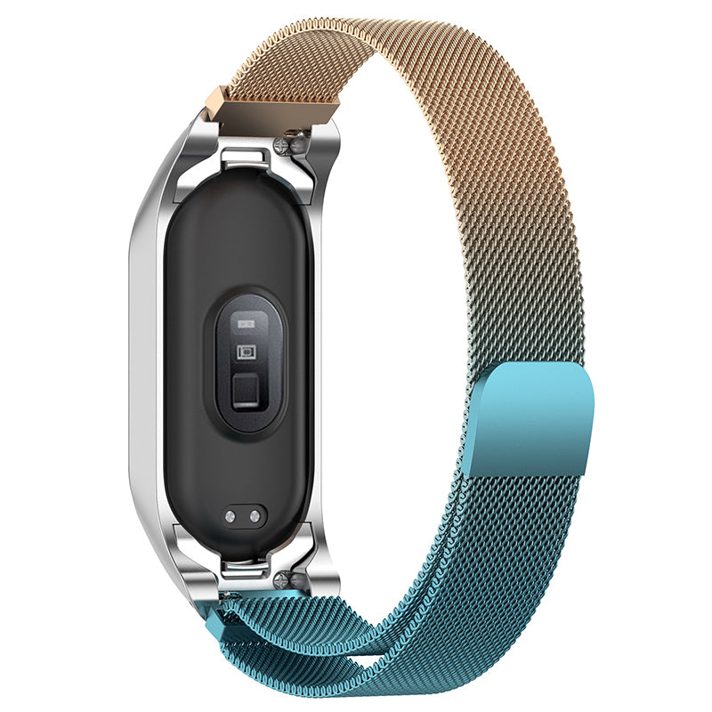 For Xiaomi Mi Band 7 Mi Band 7 NFC Dual Color Smart Watch Band Milanese Mesh Metal Wrist Strap
