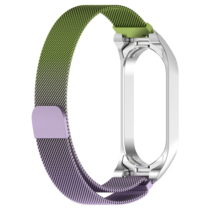 For Xiaomi Mi Band 7 Mi Band 7 NFC Dual Color Smart Watch Band Milanese Mesh Metal Wrist Strap