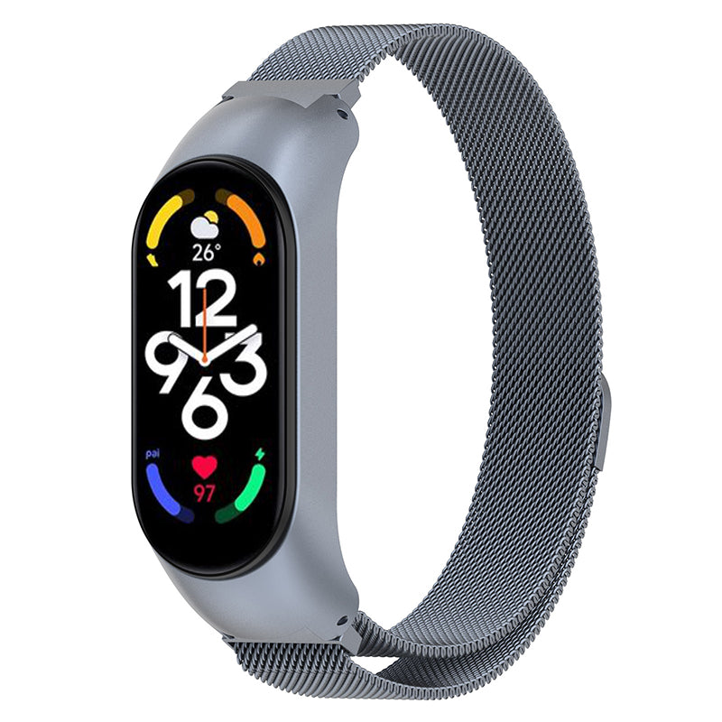 For Xiaomi Mi Band 7 Mi Band 7 NFC Milanese Mesh Smart Watch Band Replacement Metal Wrist Strap