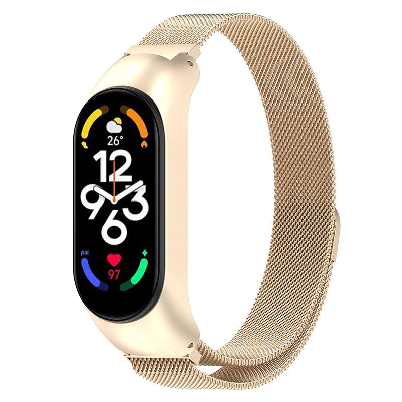 For Xiaomi Mi Band 7 Mi Band 7 NFC Milanese Mesh Smart Watch Band Replacement Metal Wrist Strap