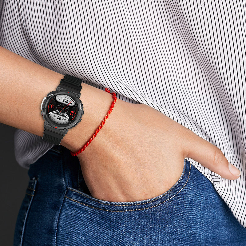 For Huami Amazfit T-Rex 2 Loop Sport Watch Strap Nylon Breathable Replacement Fastening Watchband Standard Size