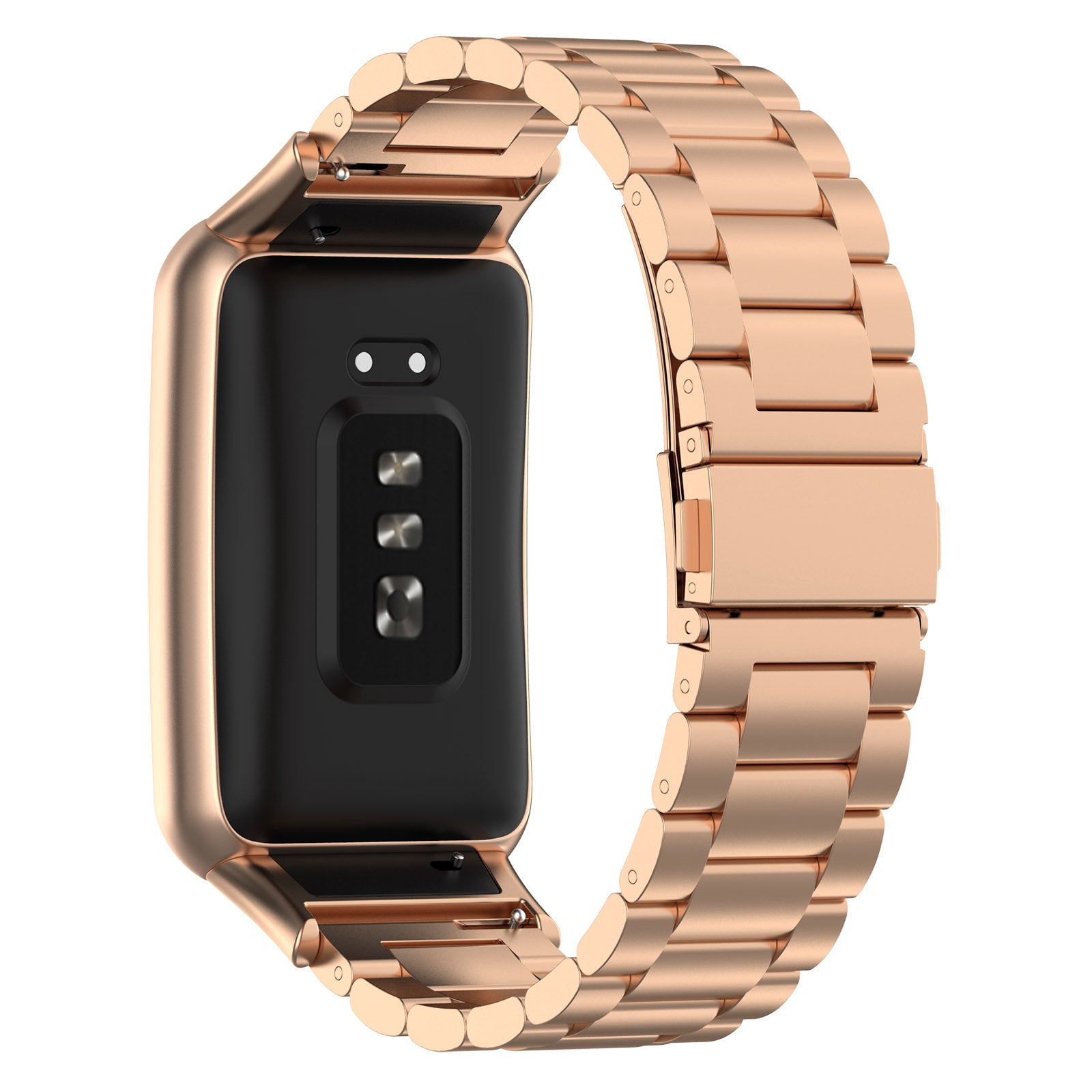 For Oppo Watch Free 3 Beads Stainless Steel Smart Watch Band Replacement Wrist Strap