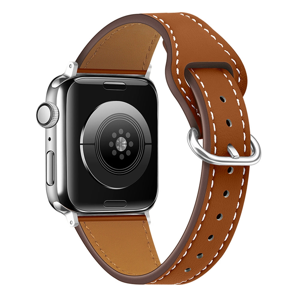 For Apple Watch Ultra 2 49mm Series 9 45mm SE (2023) 44mm Ultra 49mm 8 7 45mm 6 5 4 SE (2022) SE 44mm 3 2 1 42mm Genuine Leather Watch Band Quick Release Watch Strap with Buckle