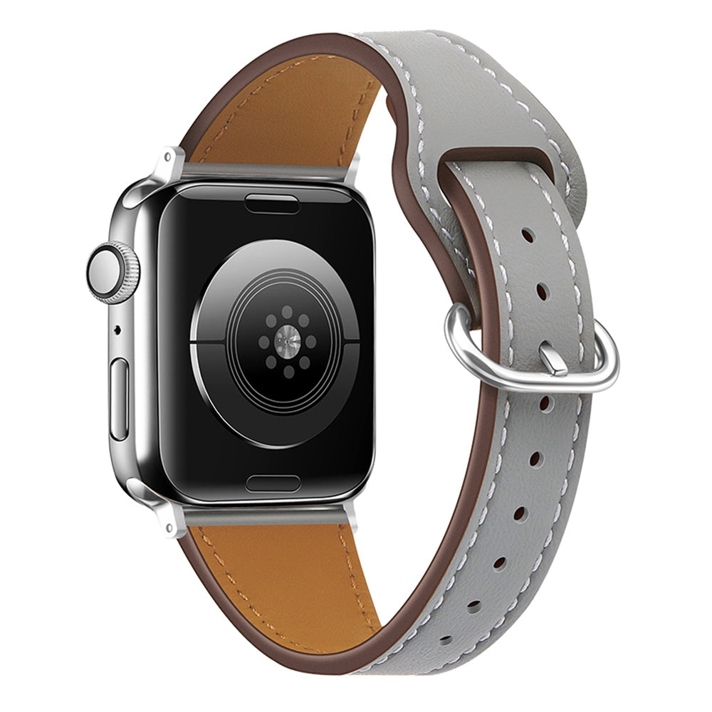 For Apple Watch Ultra 2 49mm Series 9 45mm SE (2023) 44mm Ultra 49mm 8 7 45mm 6 5 4 SE (2022) SE 44mm 3 2 1 42mm Genuine Leather Watch Band Quick Release Watch Strap with Buckle
