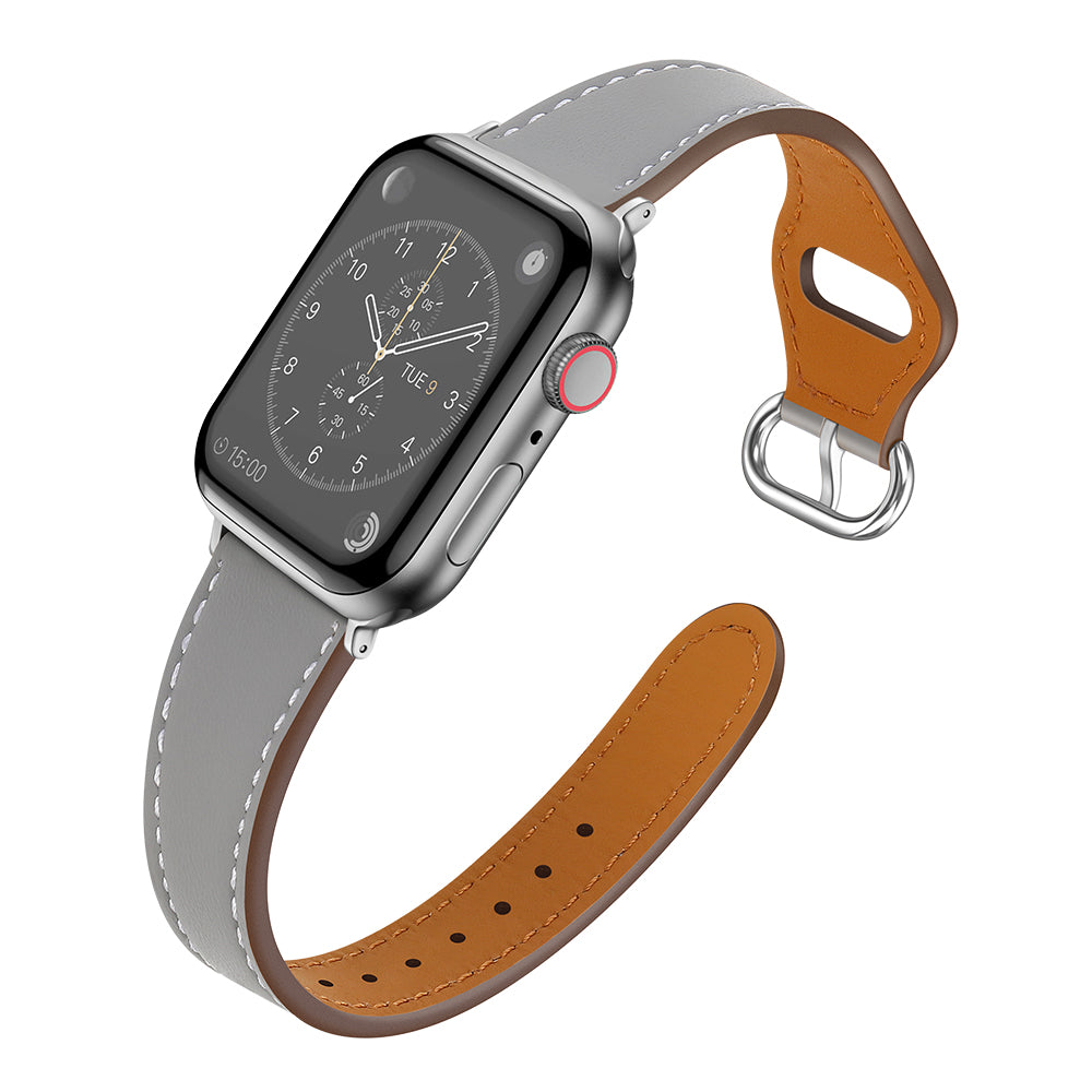 For Apple Watch Ultra 2 49mm Series 9 45mm SE (2023) 44mm Ultra 49mm 8 7 45mm 6 5 4 SE (2022) SE 44mm 3 2 1 42mm Genuine Leather Watch Band Quick Release Watch Strap with Buckle