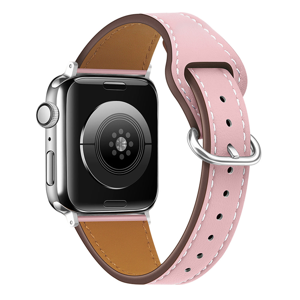 For Apple Watch Ultra 2 49mm Series 9 45mm SE (2023) 44mm Ultra 49mm 8 7 45mm 6 5 4 SE (2022) SE 44mm 3 2 1 42mm Genuine Leather Watch Band Quick Release Watch Strap with Buckle
