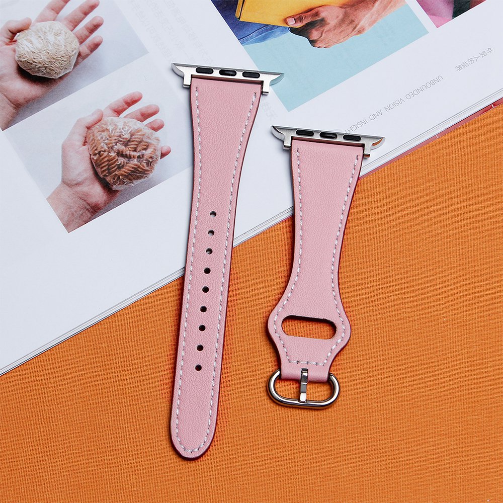For Apple Watch Ultra 2 49mm Series 9 45mm SE (2023) 44mm Ultra 49mm 8 7 45mm 6 5 4 SE (2022) SE 44mm 3 2 1 42mm Genuine Leather Watch Band Quick Release Watch Strap with Buckle