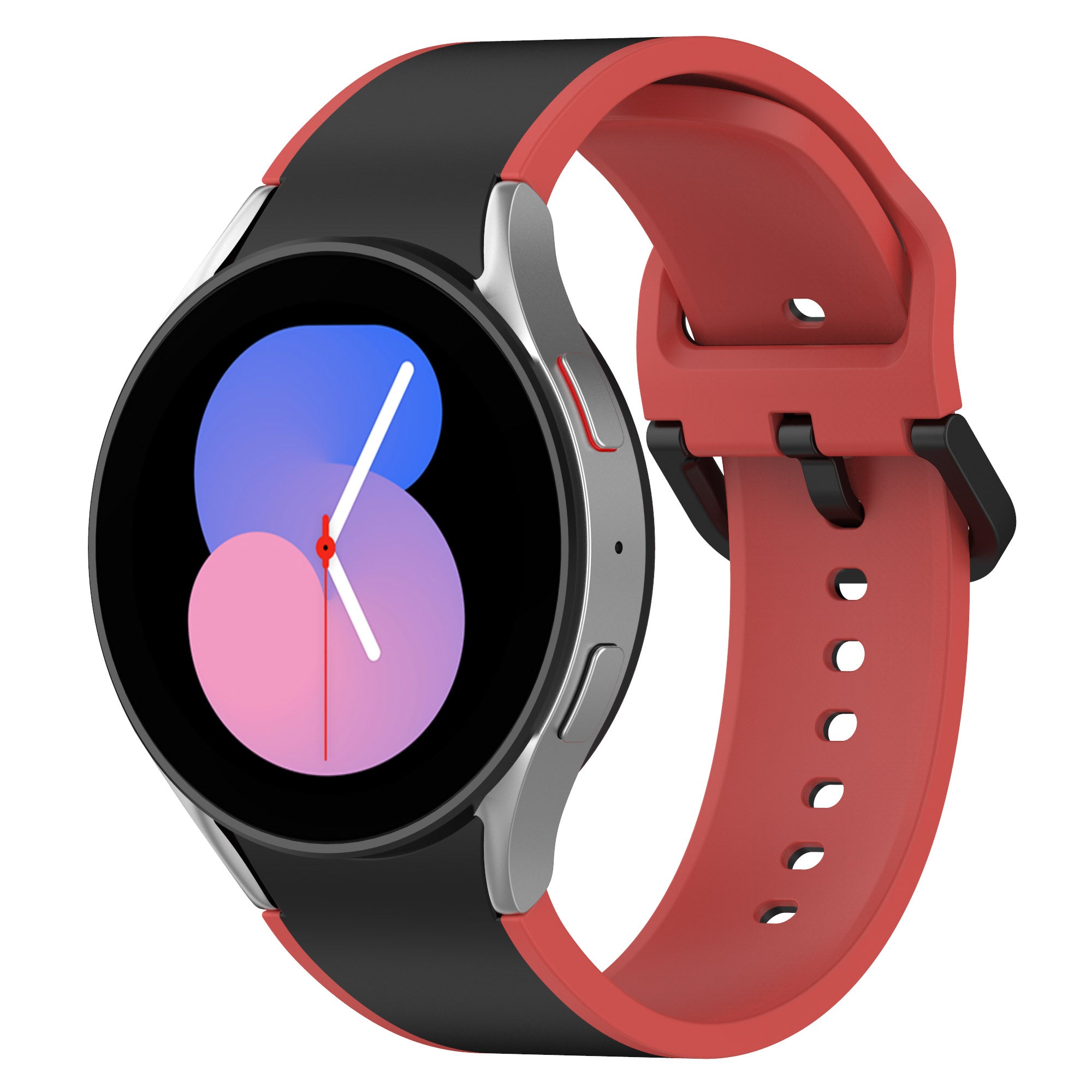 For Samsung Galaxy Watch 5 40mm 44mm 5 Pro 45mm Watch4 40mm 44mm Watch4 Classic 42mm 46mm Dual-Color Watch Band Universal Watch Strap Silicone Watchband