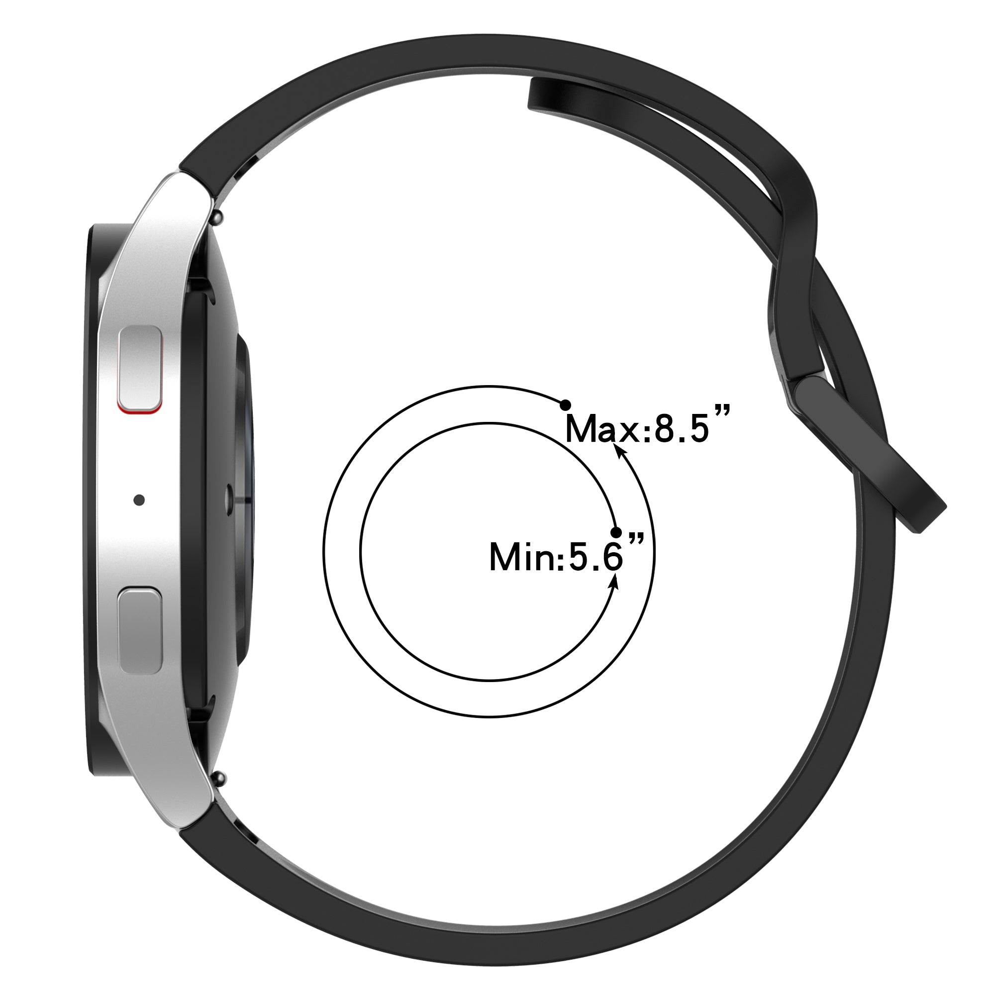 For Samsung Galaxy Watch 5 40mm 44mm 5 Pro 45mm Watch4 40mm 44mm Watch4 Classic 42mm 46mm Dual-Color Watch Band Universal Watch Strap Silicone Watchband