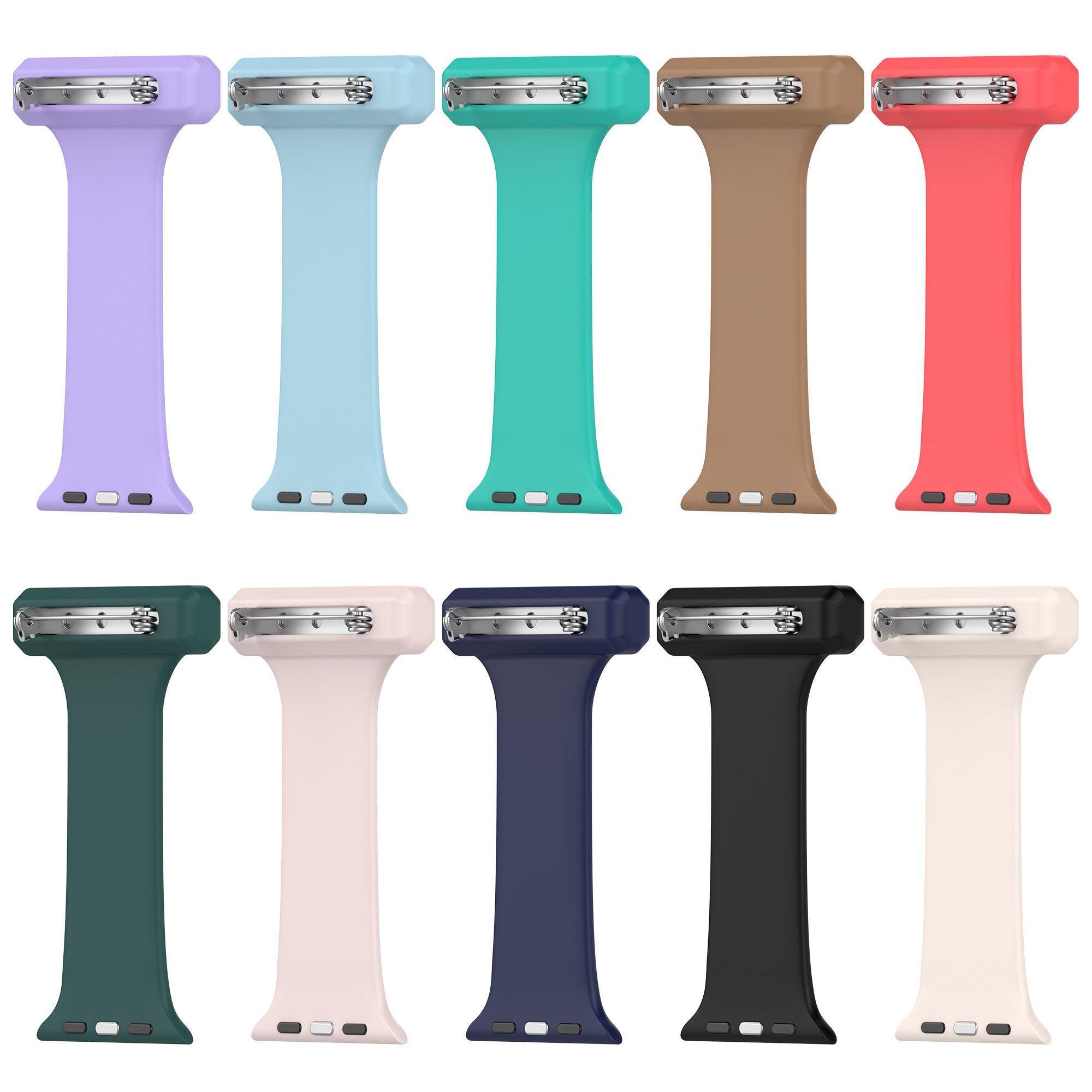 For Apple Apple Watch Ultra 2 49mm Series 9 45mm SE (2023) 44mm Ultra 49mm 8 7 45mm 6 5 4 SE (2022) SE 44mm 3 2 1 42mm Doctor Nurse Watch Strap Silicone Watchband Hanging Buckle