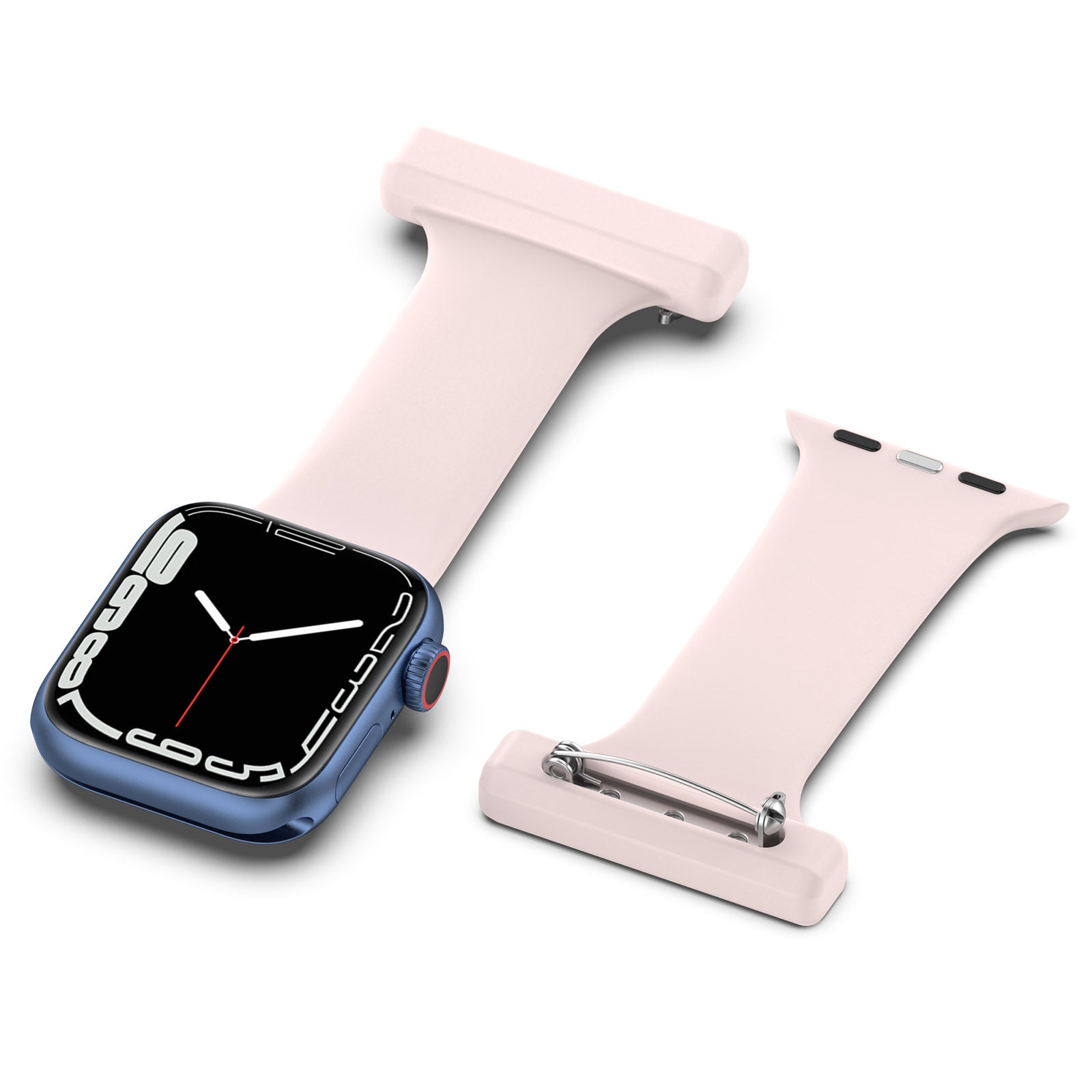 For Apple Apple Watch 9 8 7 41mm 6 5 4 SE SE (2022) SE (2023) 40mm 3 2 1 38mm Doctor Nurse Watch Band Silicone Strap Hanging Buckle