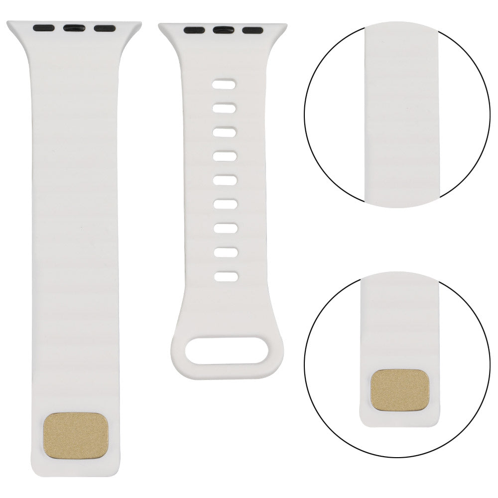 For Apple Watch 9 8 7 41mm 6 5 4 SE SE (2022) SE (2023) 40mm 3 2 1 38mm Silicone Watch Band Quick Release Watch Strap Replacement Watchband with Button