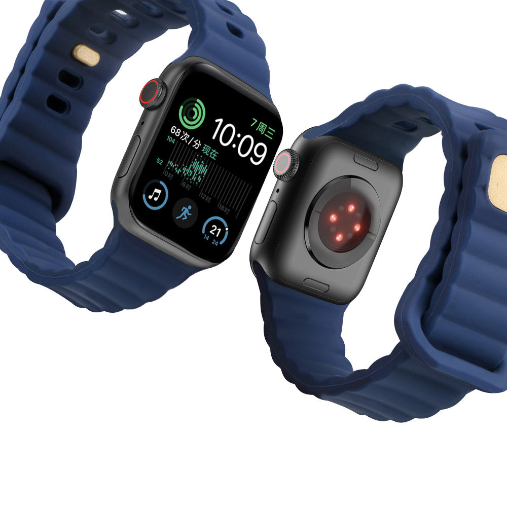 For Apple Watch 9 8 7 41mm 6 5 4 SE SE (2022) SE (2023) 40mm 3 2 1 38mm Silicone Watch Band Quick Release Watch Strap Replacement Watchband with Button