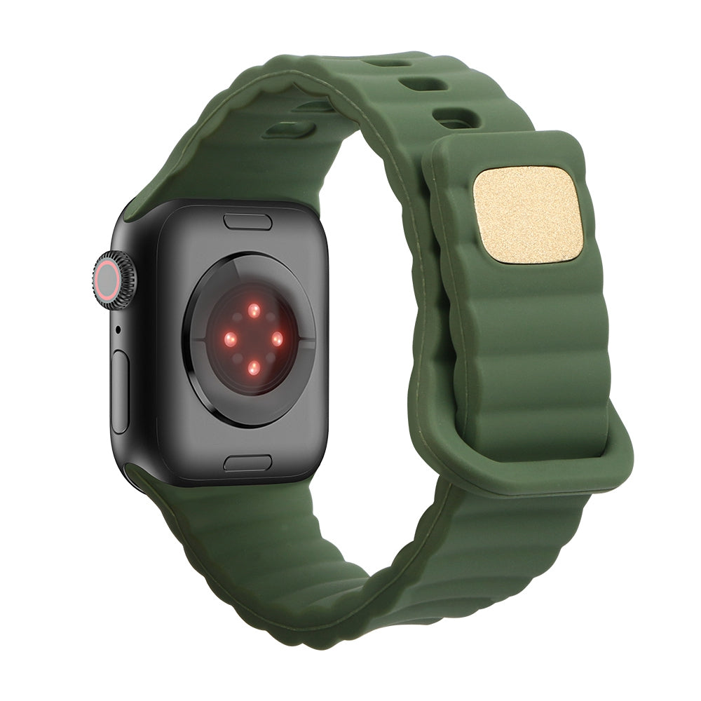 For Apple Watch 9 8 7 41mm 6 5 4 SE SE (2022) SE (2023) 40mm 3 2 1 38mm Silicone Watch Band Quick Release Watch Strap Replacement Watchband with Button