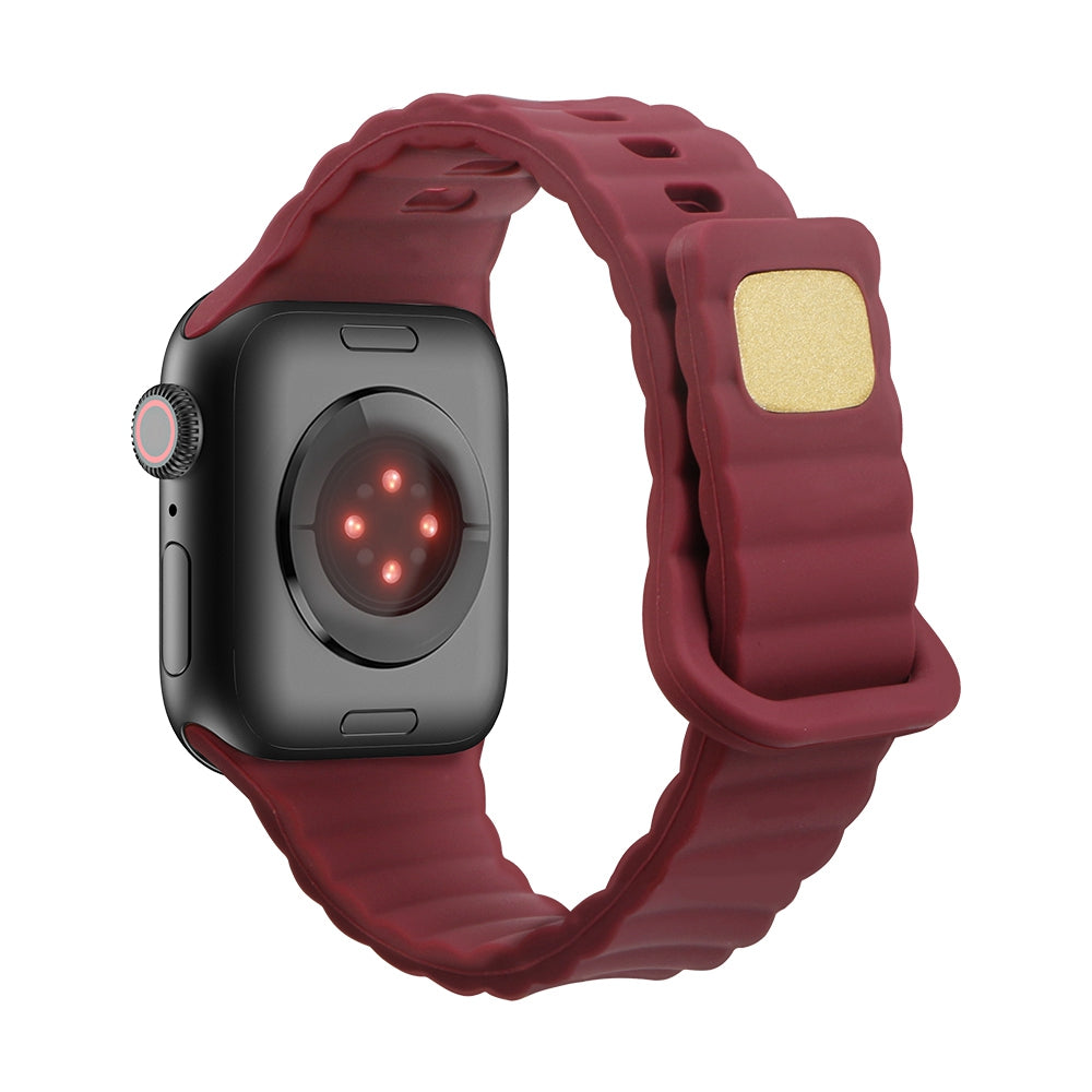 For Apple Watch 9 8 7 41mm 6 5 4 SE SE (2022) SE (2023) 40mm 3 2 1 38mm Silicone Watch Band Quick Release Watch Strap Replacement Watchband with Button