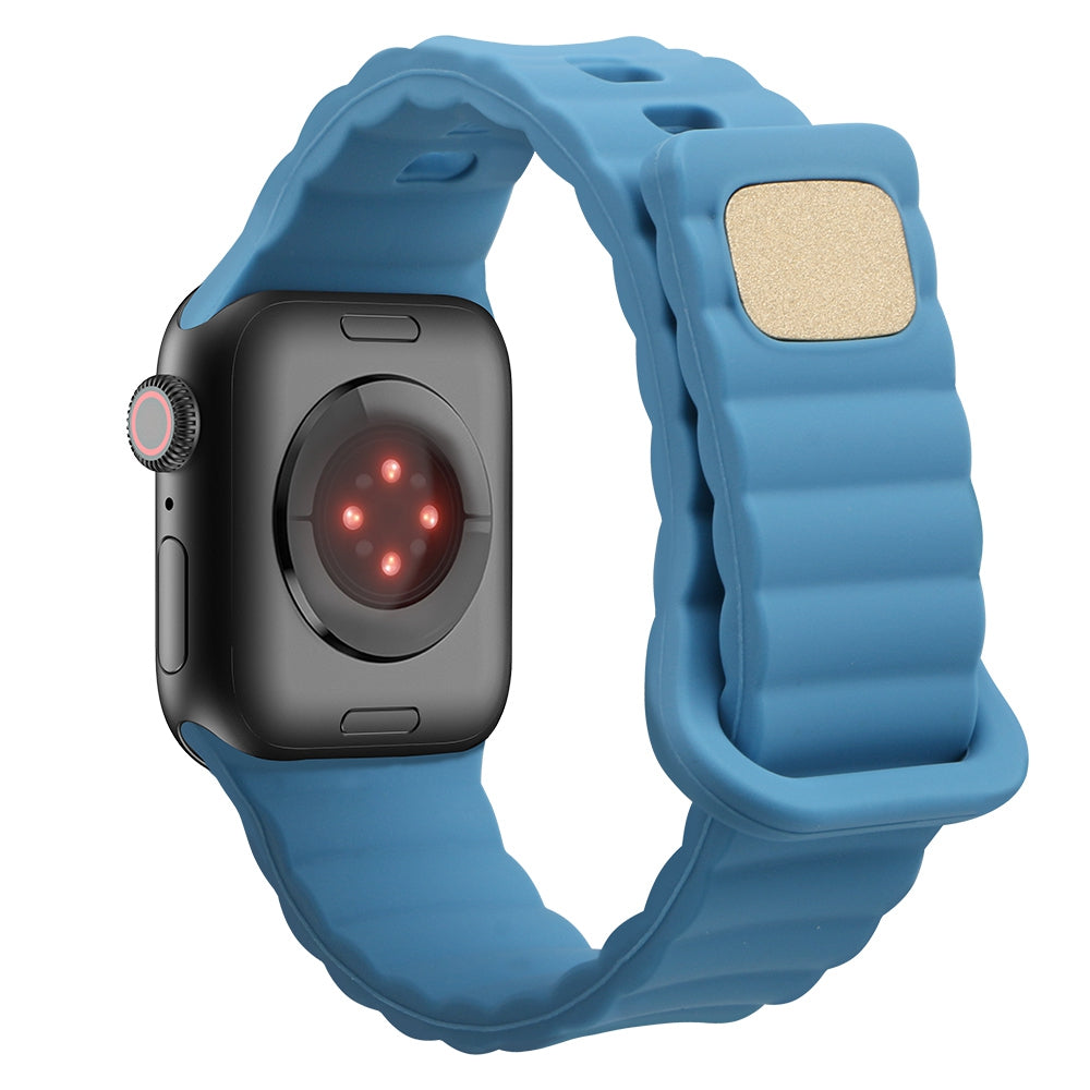 For Apple Watch 9 8 7 41mm 6 5 4 SE SE (2022) SE (2023) 40mm 3 2 1 38mm Silicone Watch Band Quick Release Watch Strap Replacement Watchband with Button