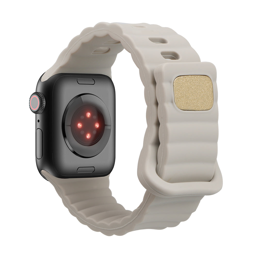 For Apple Watch 9 8 7 41mm 6 5 4 SE SE (2022) SE (2023) 40mm 3 2 1 38mm Silicone Watch Band Quick Release Watch Strap Replacement Watchband with Button