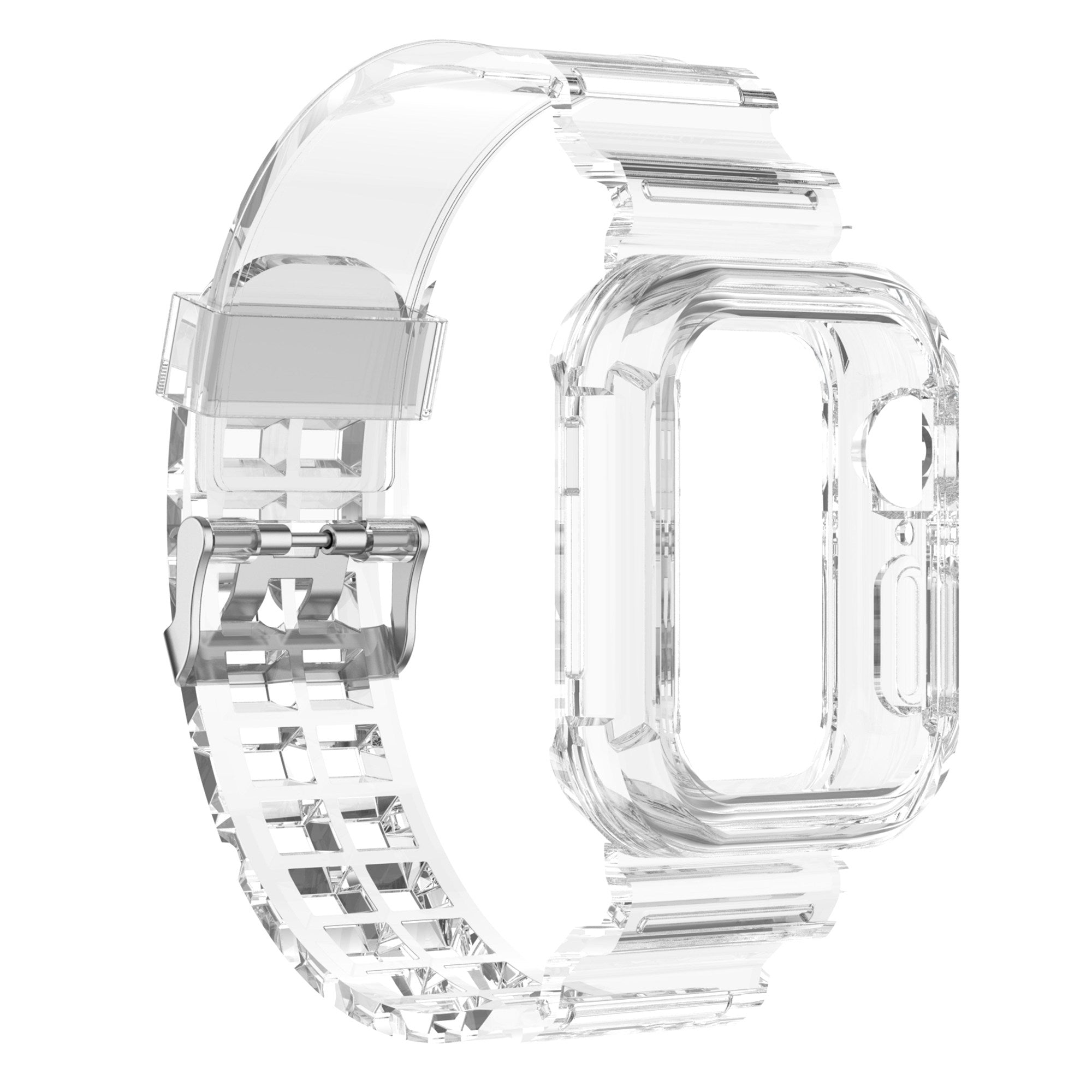 For Apple Watch Series 8 7 45mm 6 5 4 SE SE (2022) 44mm 3 2 1 42mm Integrated Watch Case Adjustable Watch Strap