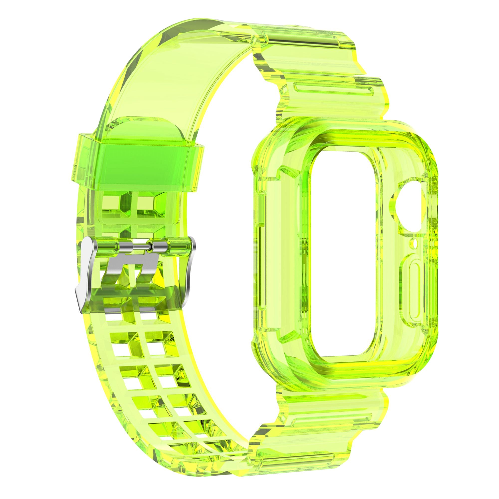 For Apple Watch Series 8 7 45mm 6 5 4 SE SE (2022) 44mm 3 2 1 42mm Integrated Watch Case Adjustable Watch Strap