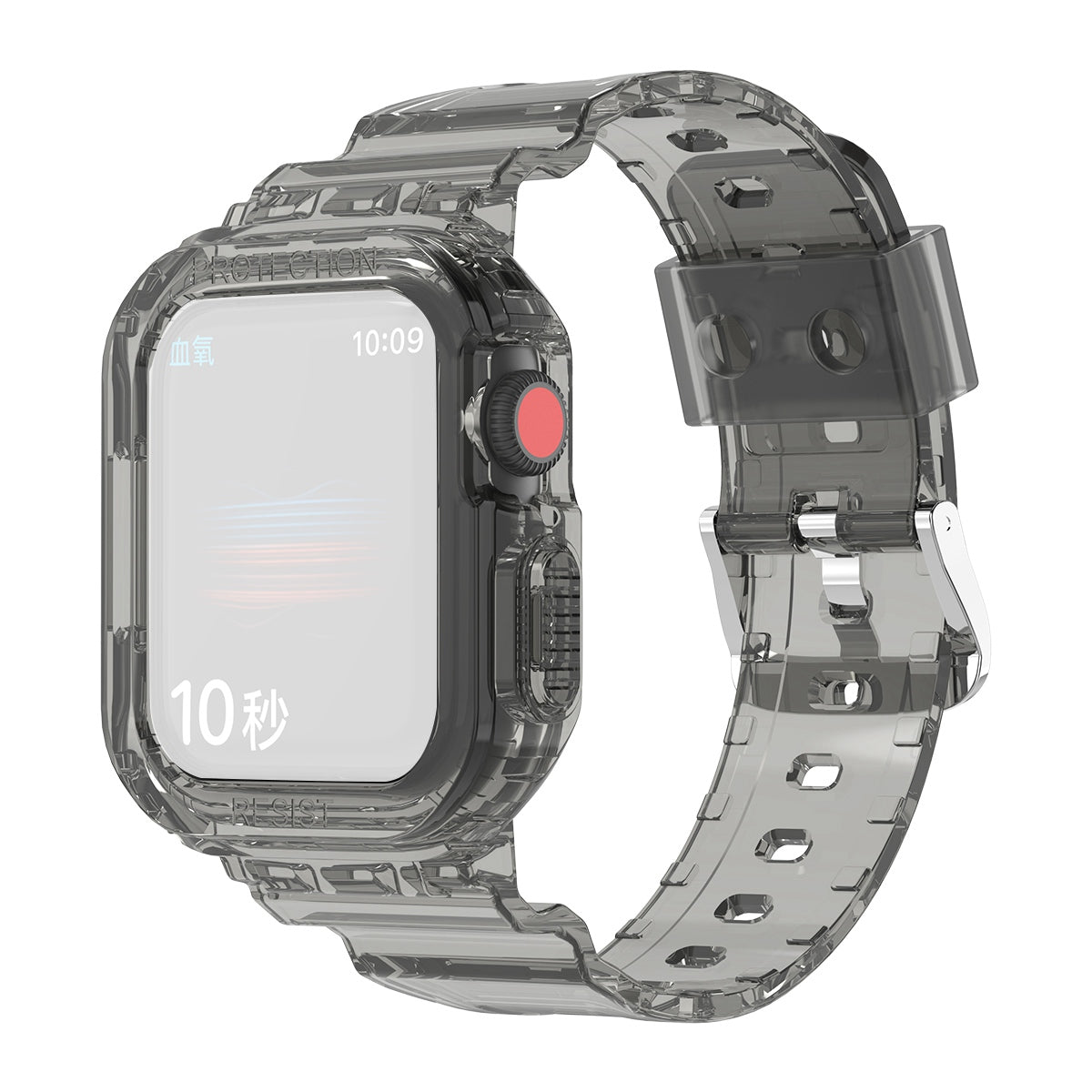 For Apple Watch Series 9 8 7 41mm 6 5 4 SE SE (2022) SE (2023) 40mm 3 2 1 38mm TPU Watch Strap Adjustable Wrist Band with Anti-scratch Watch Case