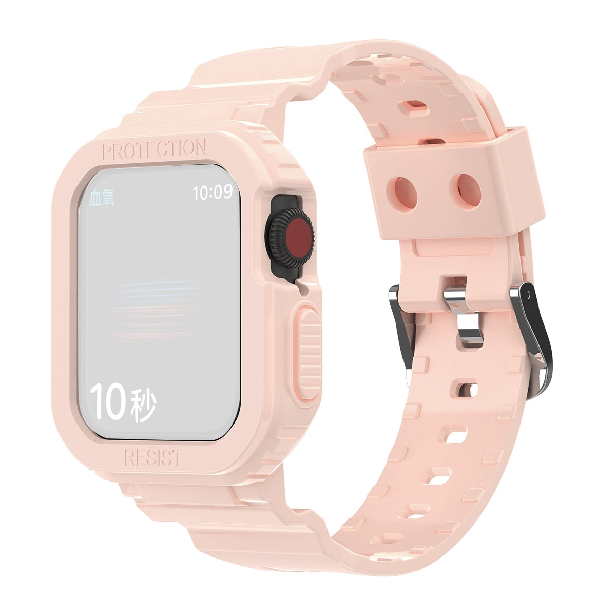 For Apple Watch Series 9 8 7 41mm 6 5 4 SE SE (2022) SE (2023) 40mm 3 2 1 38mm TPU Watch Strap Adjustable Wrist Band with Anti-scratch Watch Case