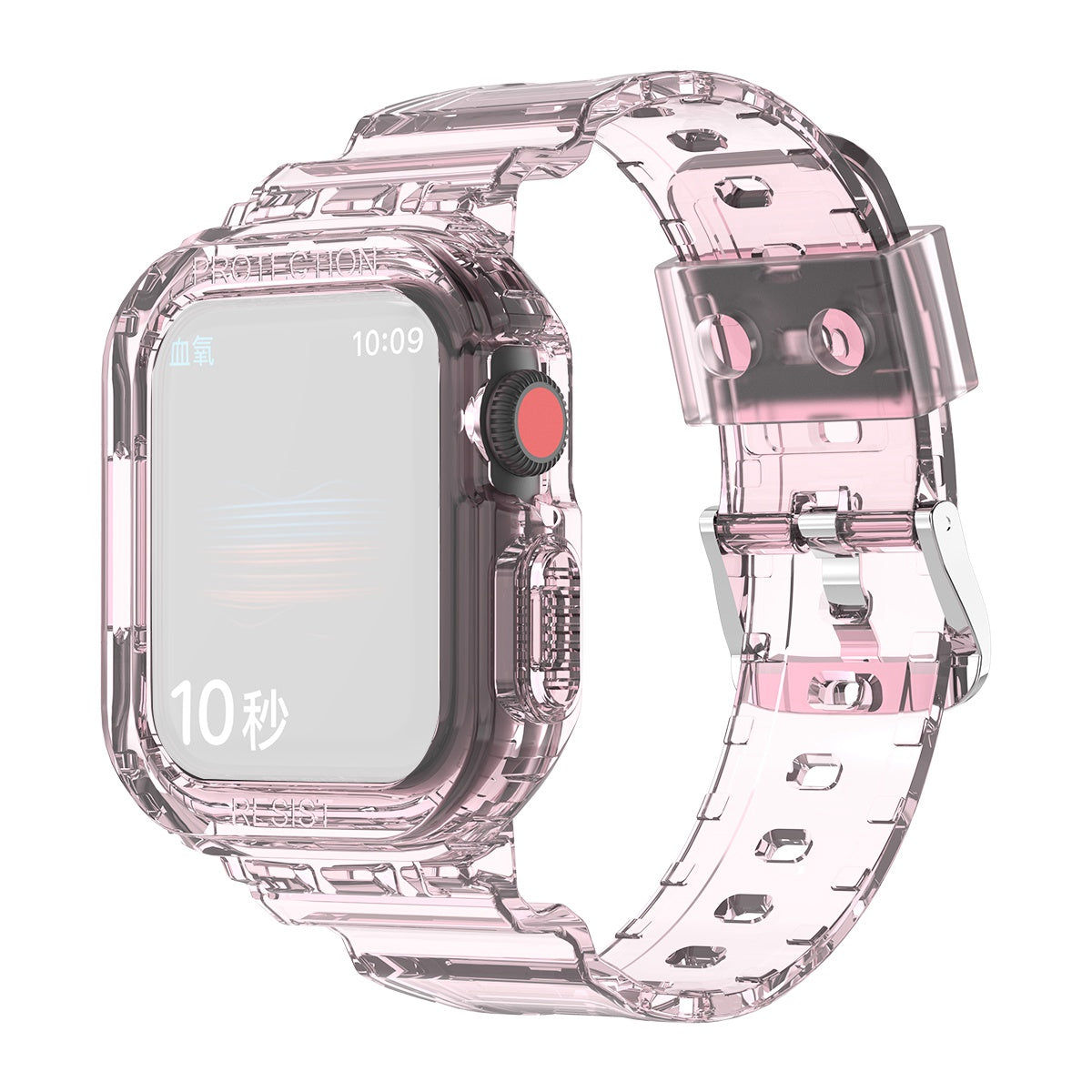 For Apple Watch Series 9 8 7 41mm 6 5 4 SE SE (2022) SE (2023) 40mm 3 2 1 38mm TPU Watch Strap Adjustable Wrist Band with Anti-scratch Watch Case