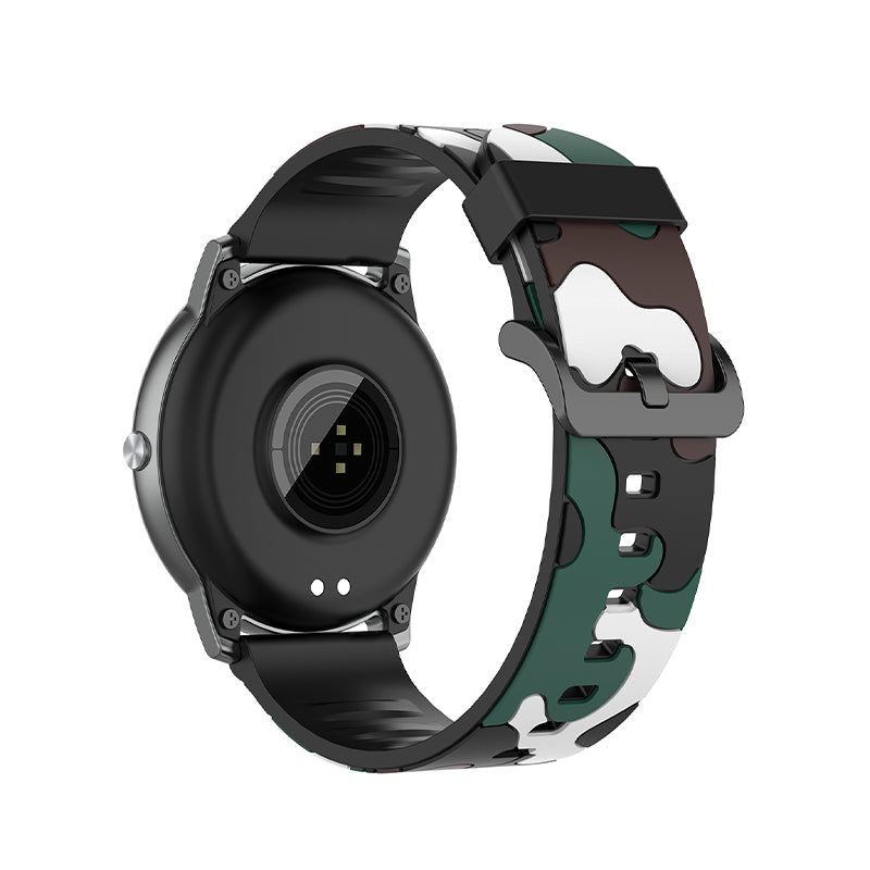 For Haylou Solar LS05 Camouflage Pattern Silicone Smart Watch Strap Replacement Watchband