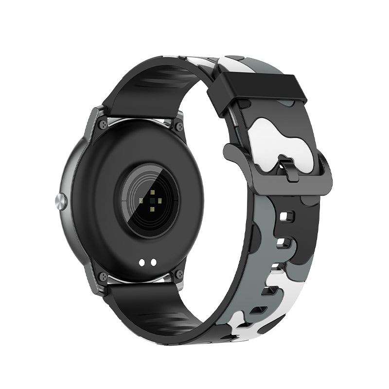 For Haylou Solar LS05 Camouflage Pattern Silicone Smart Watch Strap Replacement Watchband