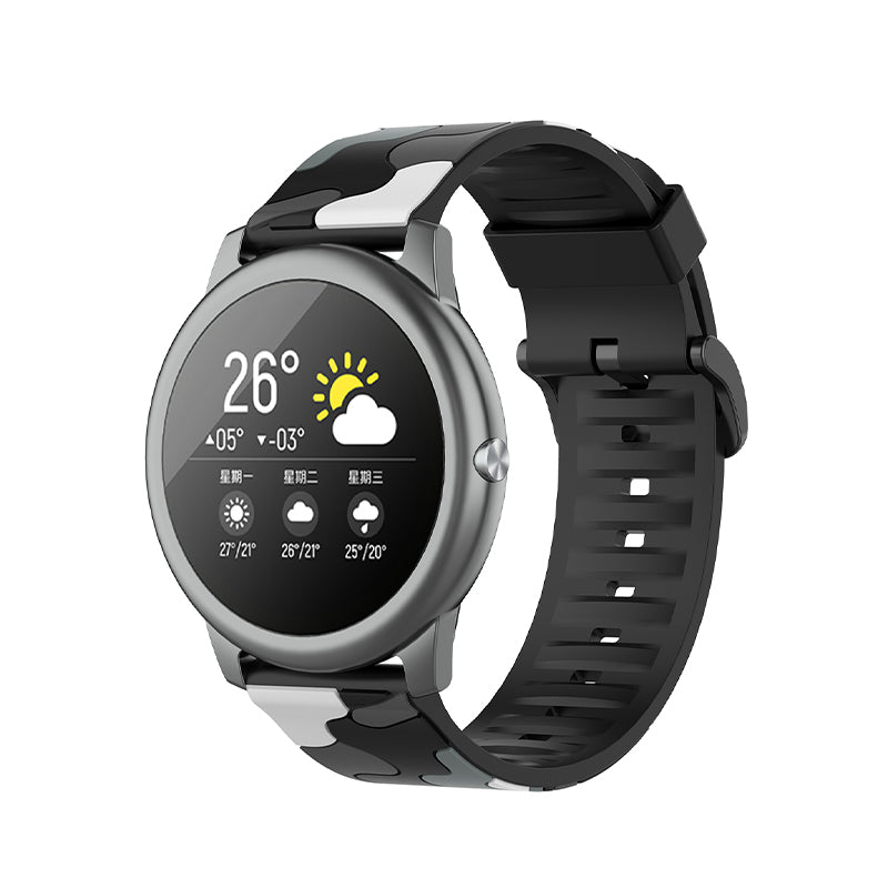 For Haylou Solar LS05 Camouflage Pattern Silicone Smart Watch Strap Replacement Watchband