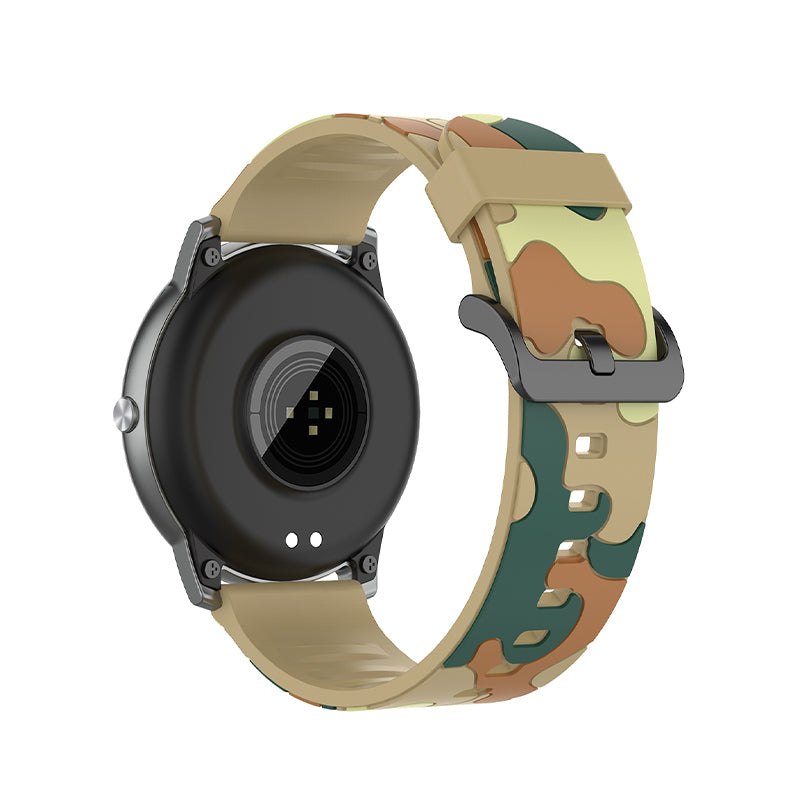 For Haylou Solar LS05 Camouflage Pattern Silicone Smart Watch Strap Replacement Watchband