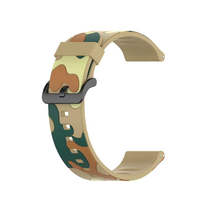 For Haylou Solar LS05 Camouflage Pattern Silicone Smart Watch Strap Replacement Watchband