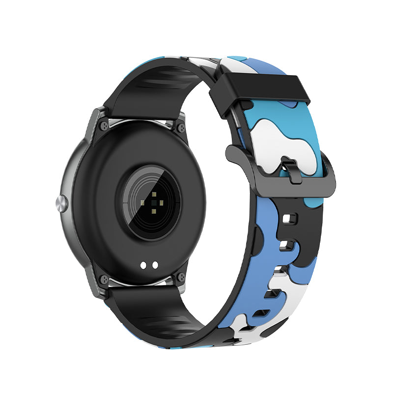 For Haylou Solar LS05 Camouflage Pattern Silicone Smart Watch Strap Replacement Watchband