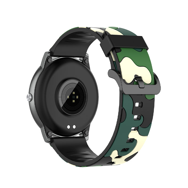 For Haylou Solar LS05 Camouflage Pattern Silicone Smart Watch Strap Replacement Watchband