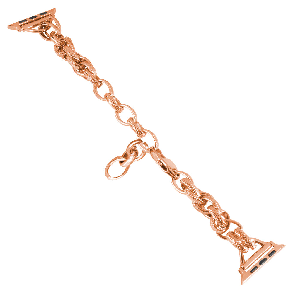 For Apple Watch Ultra 2 49mm Series 9 45mm SE (2023) 44mm Ultra 49mm 8 7 45mm 6 5 4 SE (2022) SE 44mm 3 2 1 42mm Cowboy Chain Metal Wave Wallet Band Hollow Out Bracelet Replacement Strap