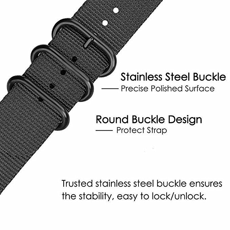 For Samsung Galaxy Watch 5 40mm 44mm Watch 5 Pro 45mm Watch4 40mm 44mm Nylon Watch Band Three Loops Adjustable Strap Replacement